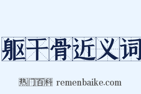 躯干骨近义词是什么意思的图片